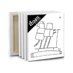 SET PLAYCOLOR BASTIDOR 20X20 C/ DISEO + TEMPERAS + PINCELES (x U.)