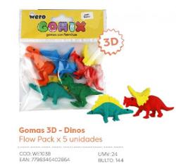 GOMA BORRAR WERO FORMAS 3D DONUTS / ICE CREAM X3 - 3142 / 3143 (x U.)
