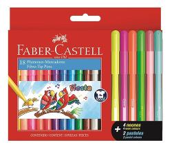 FIBRA FABER FIESTA X12 + 4 NEON + 2 PASTEL - 555336 (x U.)