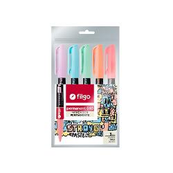 MARCADOR FILGO 040 X5 PASTEL (x U.)
