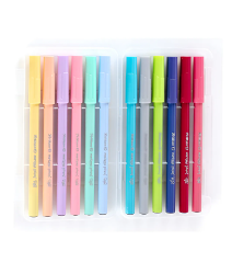 FIBRA PELIKAN MARKANA PUNTA PINCEL PASTEL X12 OFI20 (x U.)