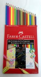 LAPIZ COLOR FABER X18 ESPECIALES (x U.)