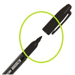 MARCADOR EZCO  2 PUNTAS NE (x U.)