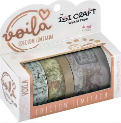 CINTA IBI WASHI TAPE 4MTX5 - 55770/ 55771 / 55772 / 55773 / 55776 / 55777 / 55779 (x U.)