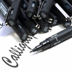 MICROFIBRA UNI PIN FINELINER X12 - BLACK (x U.)