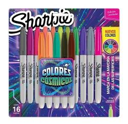 MARCADOR SHARPIE FINO X16 COSMICOS (x U.)