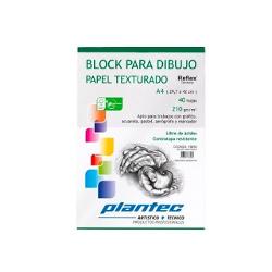 BLOCK DIBUJO PLANTEC ENCOLADO A4 40H 210GR TEXTURADO (x U.)