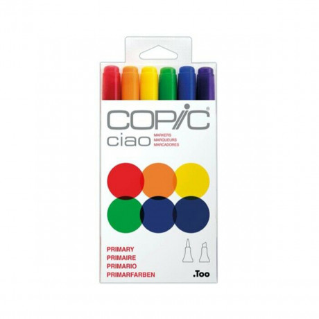 MARCADOR COPIC CIAO PRIMARIO X 6 (x U.)