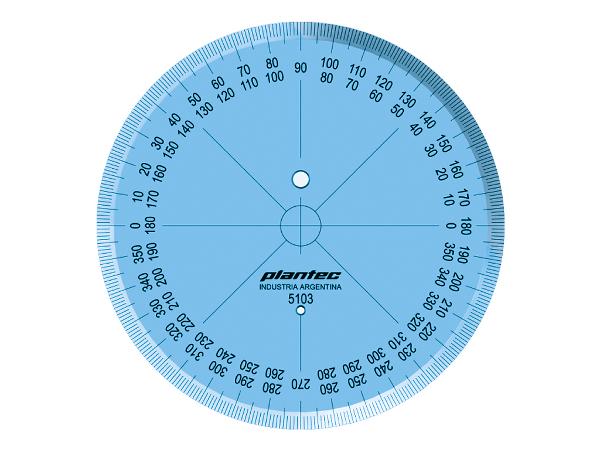 TRANSPORTADOR 360 PLANTEC 120MM - 15103 (x U.)