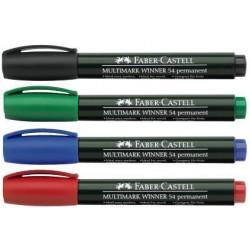 MARCADOR FABER 54 PERM BIS AZ (x U.)