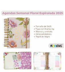 AGENDA MOOVING 2026 16X22 DXP FLORAL - 1414241 (x U.)