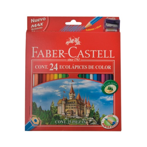 LAPIZ COLOR FABER X24 + 2 GRAFITO (x U.)