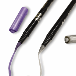 FIBRA MOOVING LONG DOBLE PUNTA PINCEL METALIZADOS X8 OFI20 (x U.)