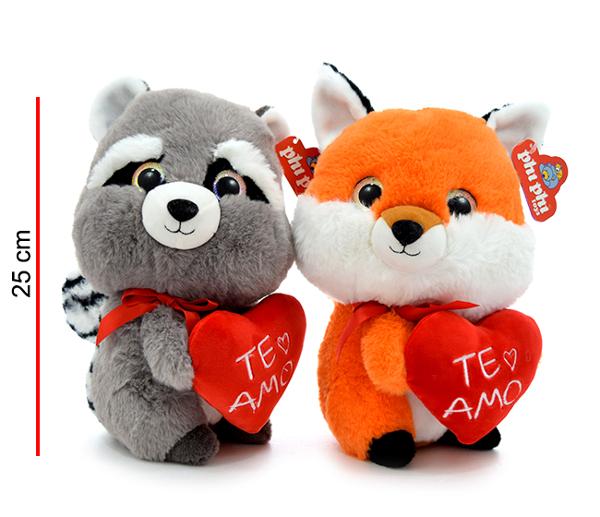 PELUCHE MAPACHE ZORRO 8046 (x bli.)