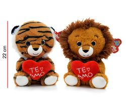 PELUCHE TIGRE / LEON / PERRO 8045/ 3918 (x bli.)