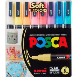 MARCADOR POSCA PC-5M PUNTA GRUESA X8 PASTEL (x U.)