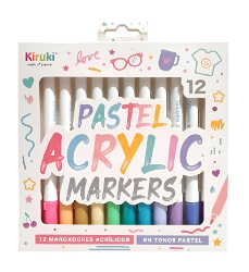 MARCADOR ACRYLIC KIRUKI X12 PASTEL / METALIC OFI10 (x bli.)