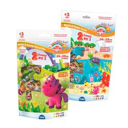 MASA DIDO GLITTER MODEL Y PUZZLE 2 JUEGOS EN 1 (x U.)