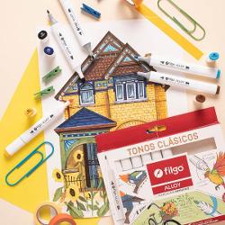 MARCADOR FILGO ARTISTICO 2 PUNTA X12 CLASICOS (x U.)