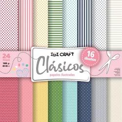 PAPEL IBI P/ SCRAP 30X30CM 180GR 24H CLASICOS - 600820 (x U.)