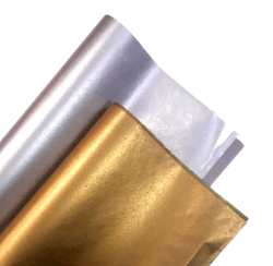 PAPEL BARRILETE ORO/ PLATA (x U.)