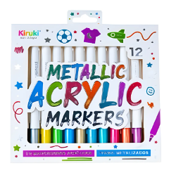 MARCADOR ACRYLIC KIRUKI X12 PASTEL / METALIC OFI10 (x bli.)