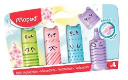 MINI RESALTADOR MAPED PASTEL CARITAS  - 743605 (x U.)