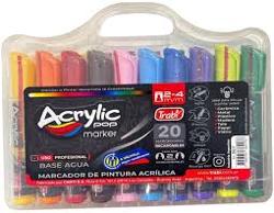 MARCADOR  TRABI ACRYLIC POP SURTIDO X20
